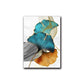 Green, Blue & Golden Ginkgo Biloba Leaves Canvas