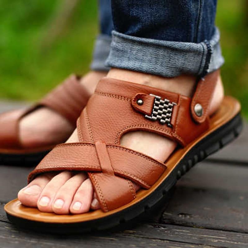 Gladiator Genuine Leather Sandals For Men