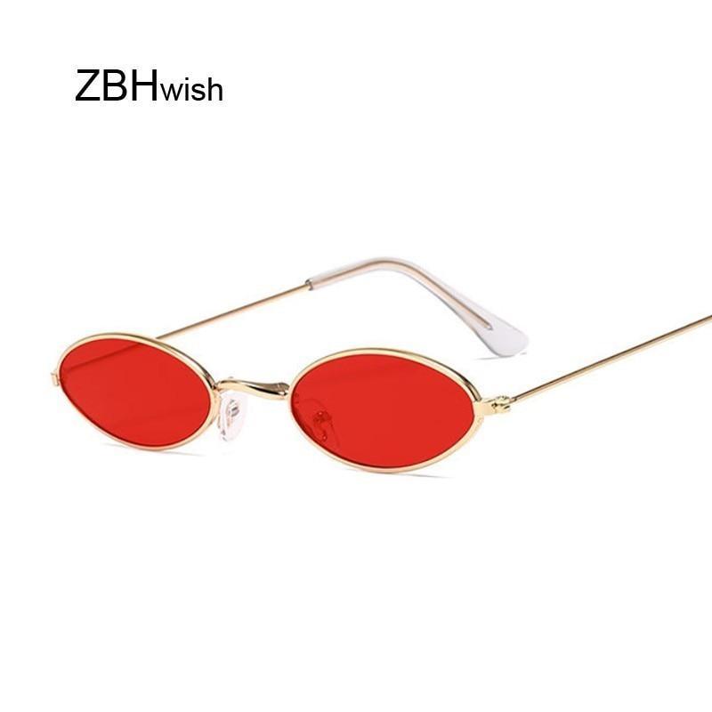 Retro Small Oval Sunglasses for Women