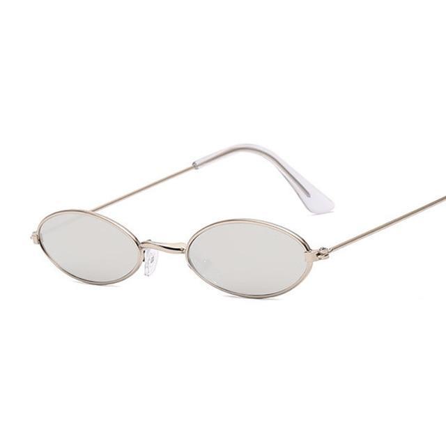 Retro Small Oval Sunglasses for Women