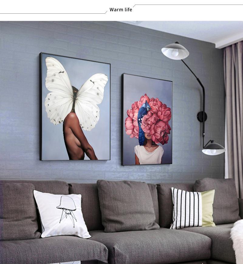 Lady Flower Art Canvas Painting