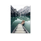 Scandinavian Travel Teal Landscape Canvas