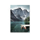 Scandinavian Travel Teal Landscape Canvas