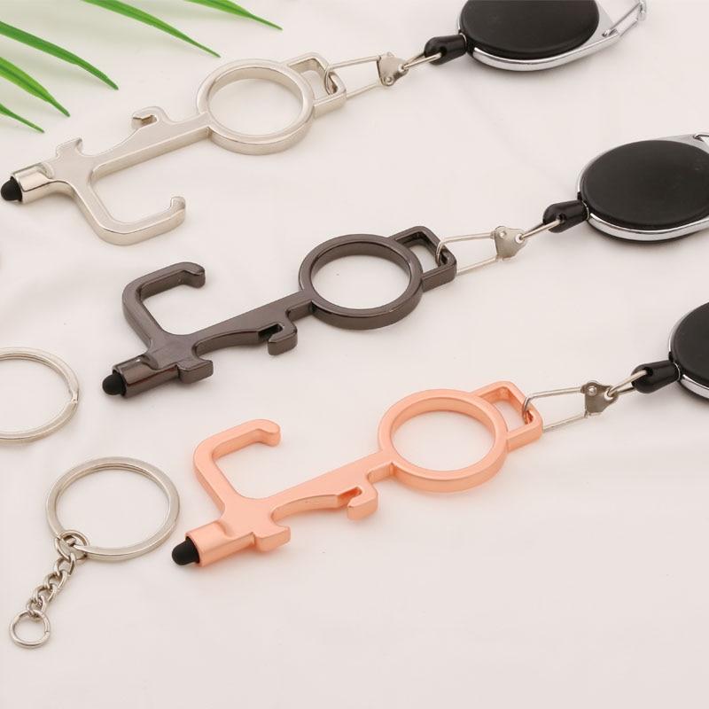 Smart 4 in 1 Touch-less EDC Door Opener With Stretchable Keychain ***2 pcs set***