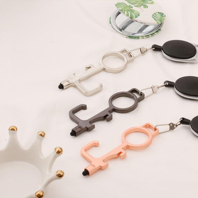 Smart 4 in 1 Touch-less EDC Door Opener With Stretchable Keychain ***2 pcs set***