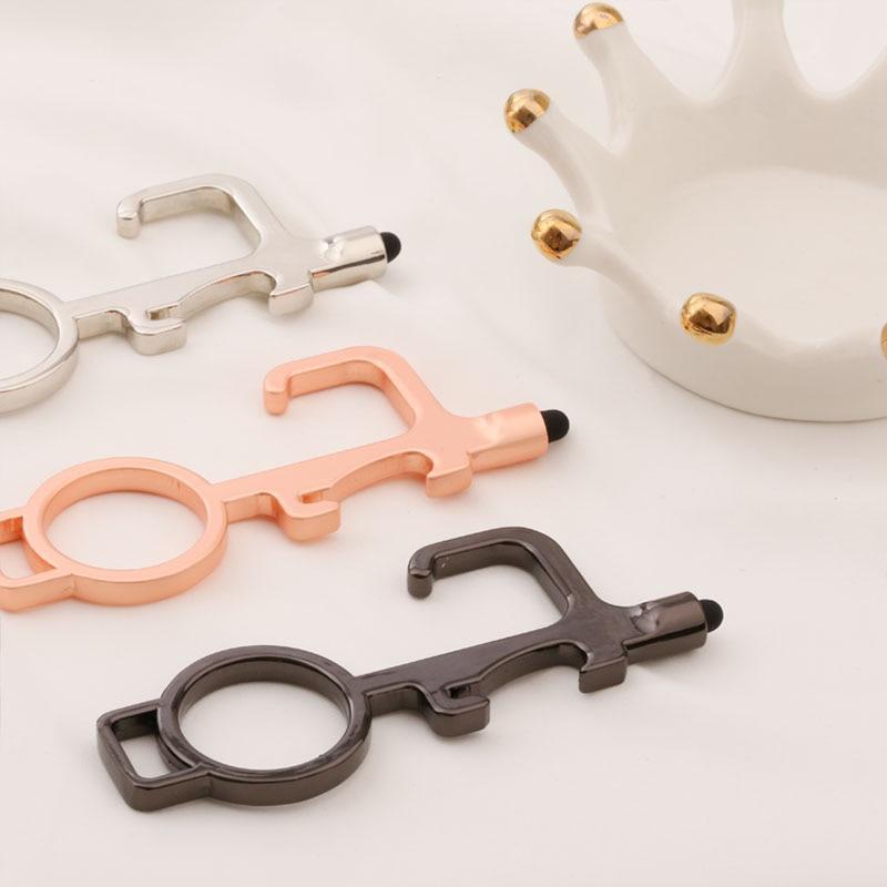 Smart 4 in 1 Touch-less EDC Door Opener With Stretchable Keychain ***2 pcs set***