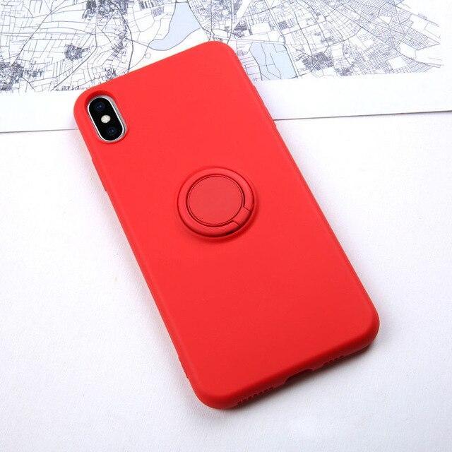 Ring Holder Silicone Case For iPhone