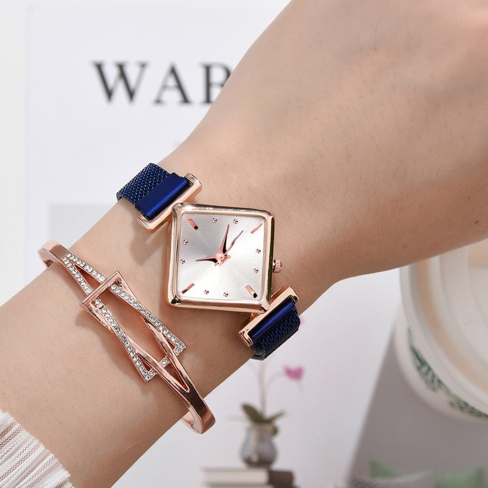 Luxury Women's Square Diamond Watch