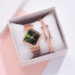 Luxury Women's Square Diamond Watch