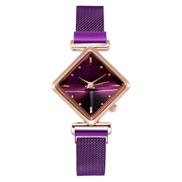 Luxury Women's Square Diamond Watch