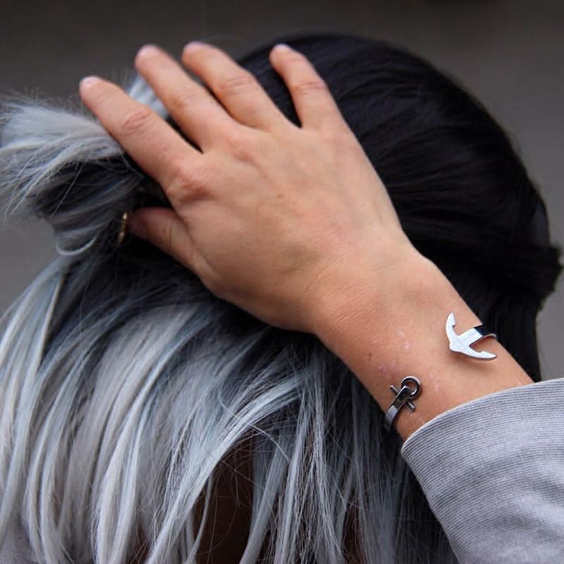 FEZ- Anchor Cuff Bracelet - Indigo-Temple