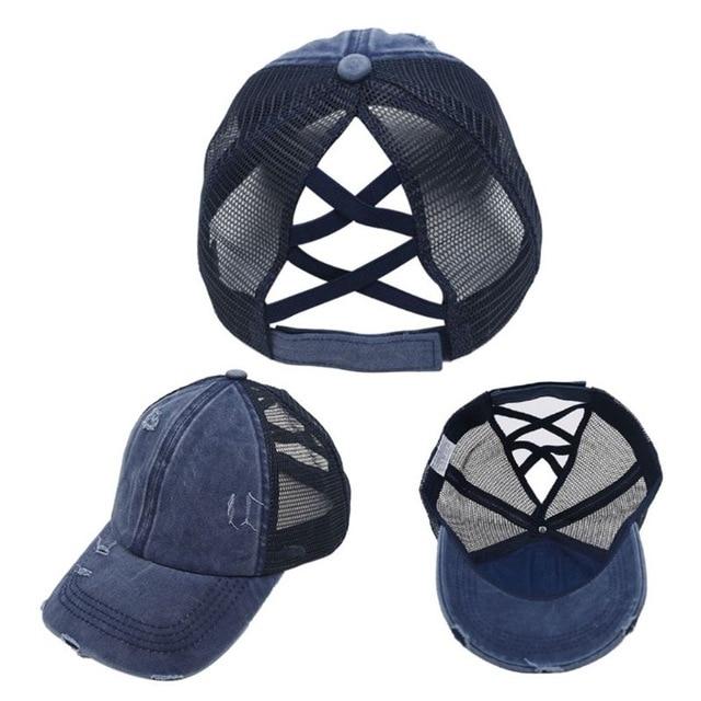 Criss Cross Easy Ponytail Cap