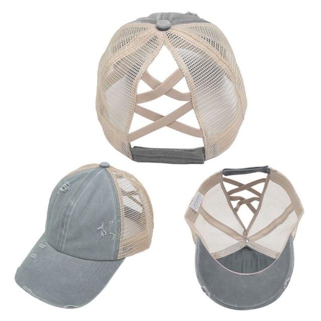 Criss Cross Easy Ponytail Cap