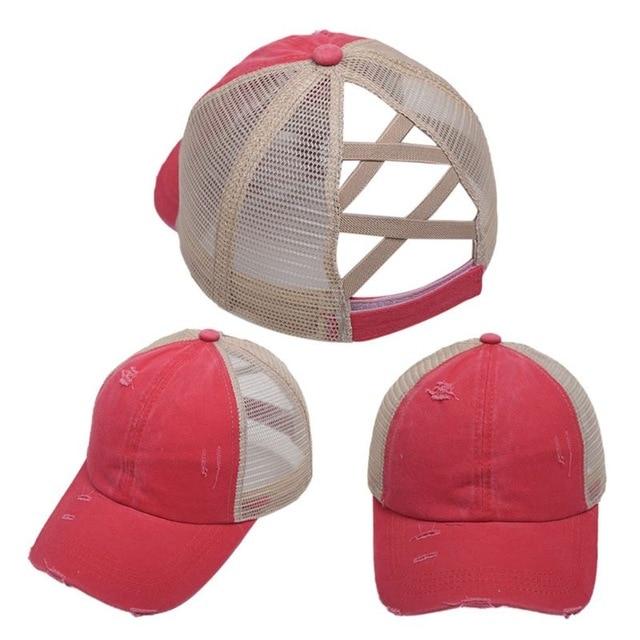 Criss Cross Easy Ponytail Cap