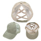 Criss Cross Easy Ponytail Cap