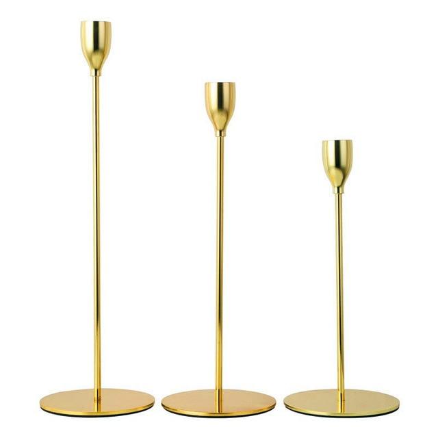 European Metal Candle Holder