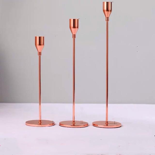 European Metal Candle Holder