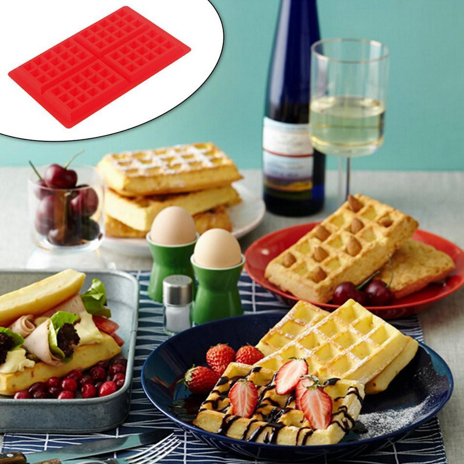 Waffles/ Cake/ Chocolate Silicone Baking Mould - Indigo-Temple