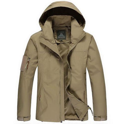 Men Military Windproof Waterproof  Rain Jacket (3 colors) - Indigo-Temple
