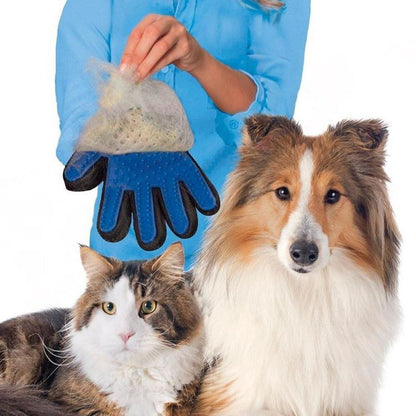 Pet Grooming Brush Glove - Indigo-Temple