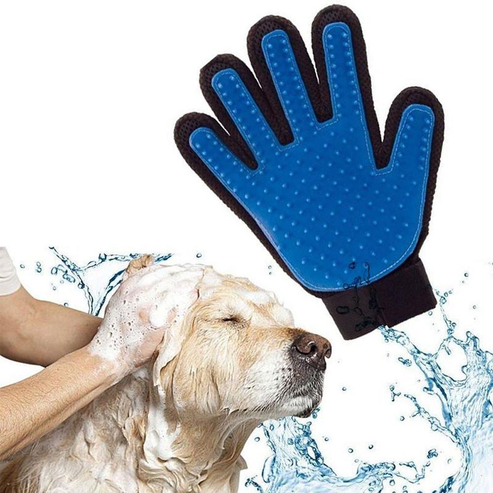 Pet Grooming Brush Glove - Indigo-Temple