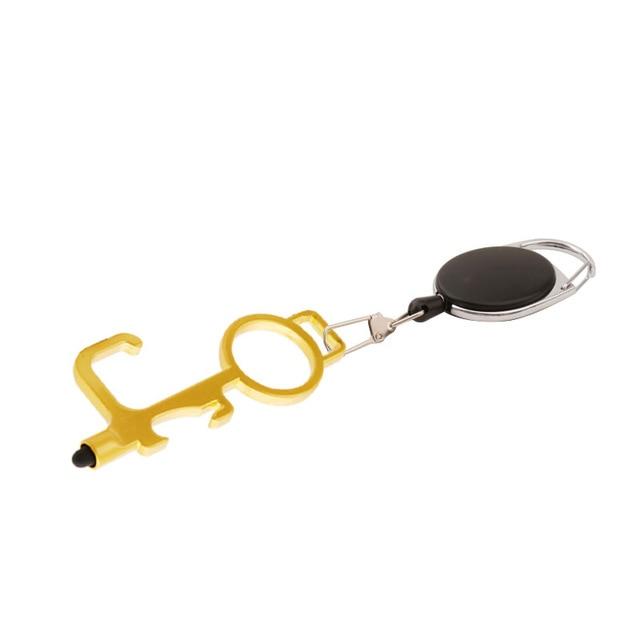 Smart 4 in 1 Touch-less EDC Door Opener With Stretchable Keychain