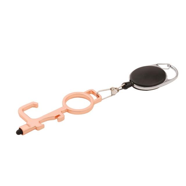 Smart 4 in 1 Touch-less EDC Door Opener With Stretchable Keychain ***2 pcs set***