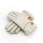 Genuine Leather  Winter Fur Gloves For Women