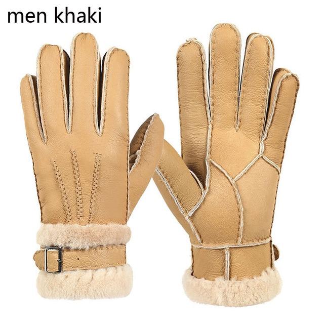 Genuine Leather  Winter Fur Gloves For Women