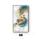 Abstract Nordic Golden Deer Canvas Painting