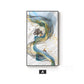Abstract Nordic Golden Deer Canvas Painting