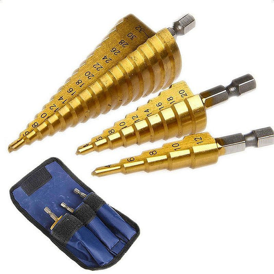 Titanium Metric Step Cone Drill Bit Set