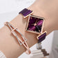 Luxury Women's Square Diamond Watch
