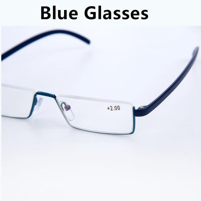 Light Half Frame Prescription Reading Glasses With Case