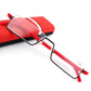 Light Half Frame Prescription Reading Glasses With Case