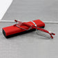 Light Half Frame Prescription Reading Glasses With Case