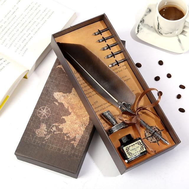 Luxurious Vintage Calligraphy Quill Pen Set