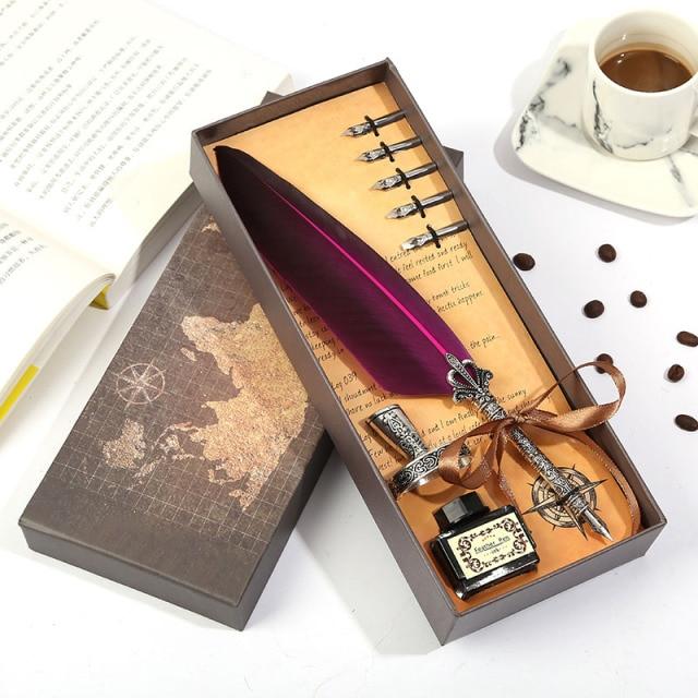 Luxurious Vintage Calligraphy Quill Pen Set