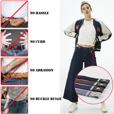 Buckle-Free Invisible Elastic Waist Belts