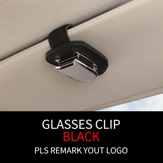 Premium Leather Magnetic Car Glasses Organizer