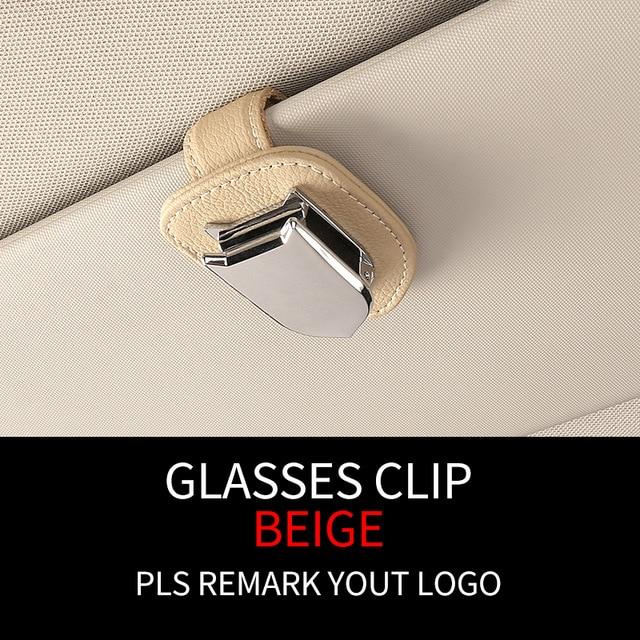 Premium Leather Magnetic Car Glasses Organizer