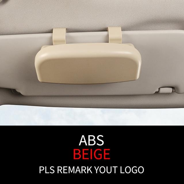 Premium Leather Magnetic Car Glasses Organizer