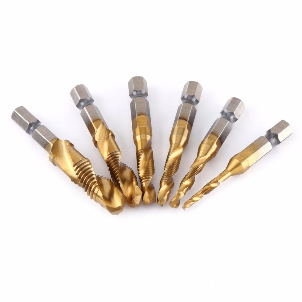 Thread Tap High-Speed Steel (HSS) Drill Bits Set (6pcs)