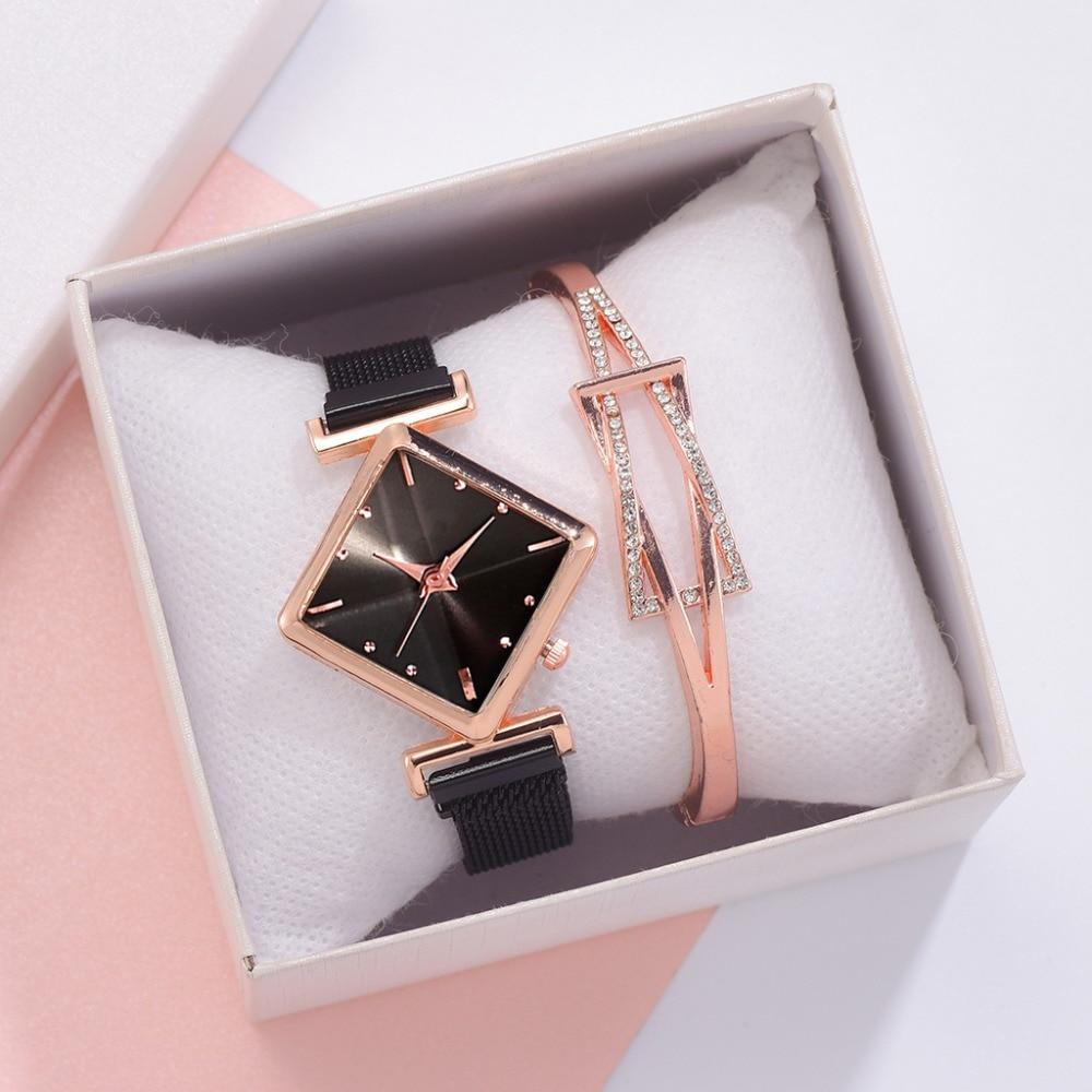 Luxury Women's Square Diamond Watch