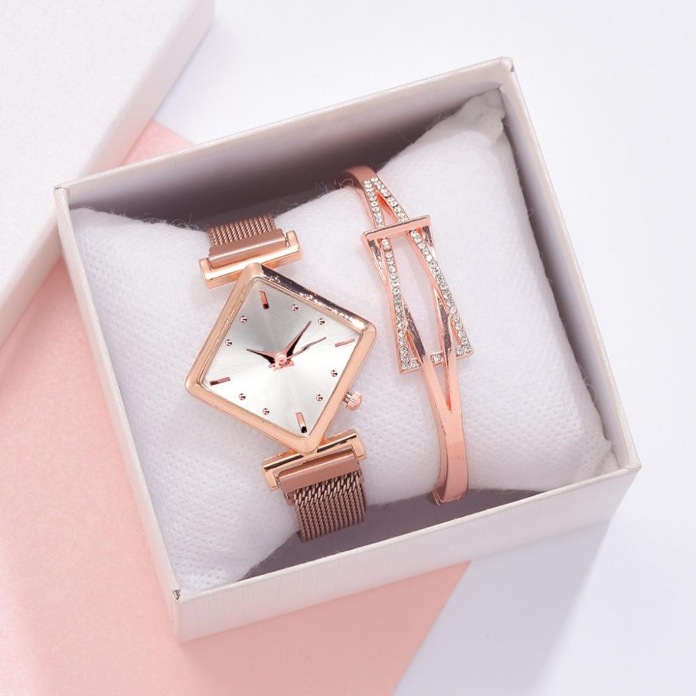Luxury Women's Square Diamond Watch