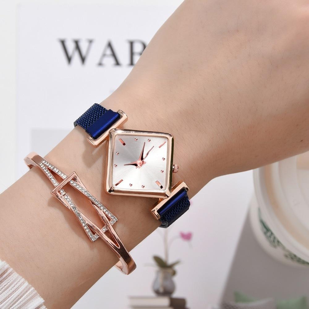 Luxury Women's Square Diamond Watch