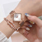 Luxury Women's Square Diamond Watch