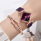 Luxury Women's Square Diamond Watch