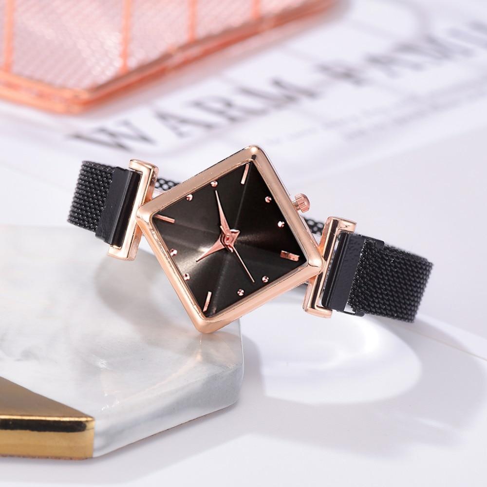 Luxury Women's Square Diamond Watch