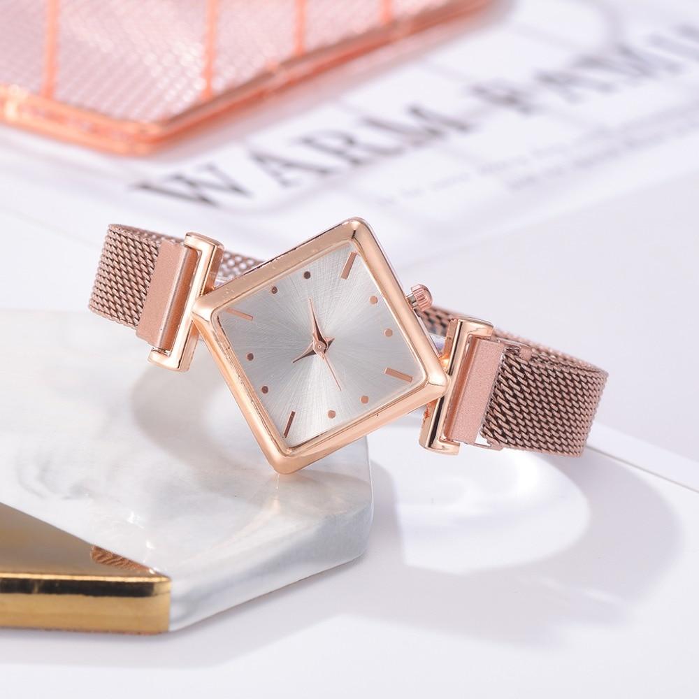 Luxury Women's Square Diamond Watch